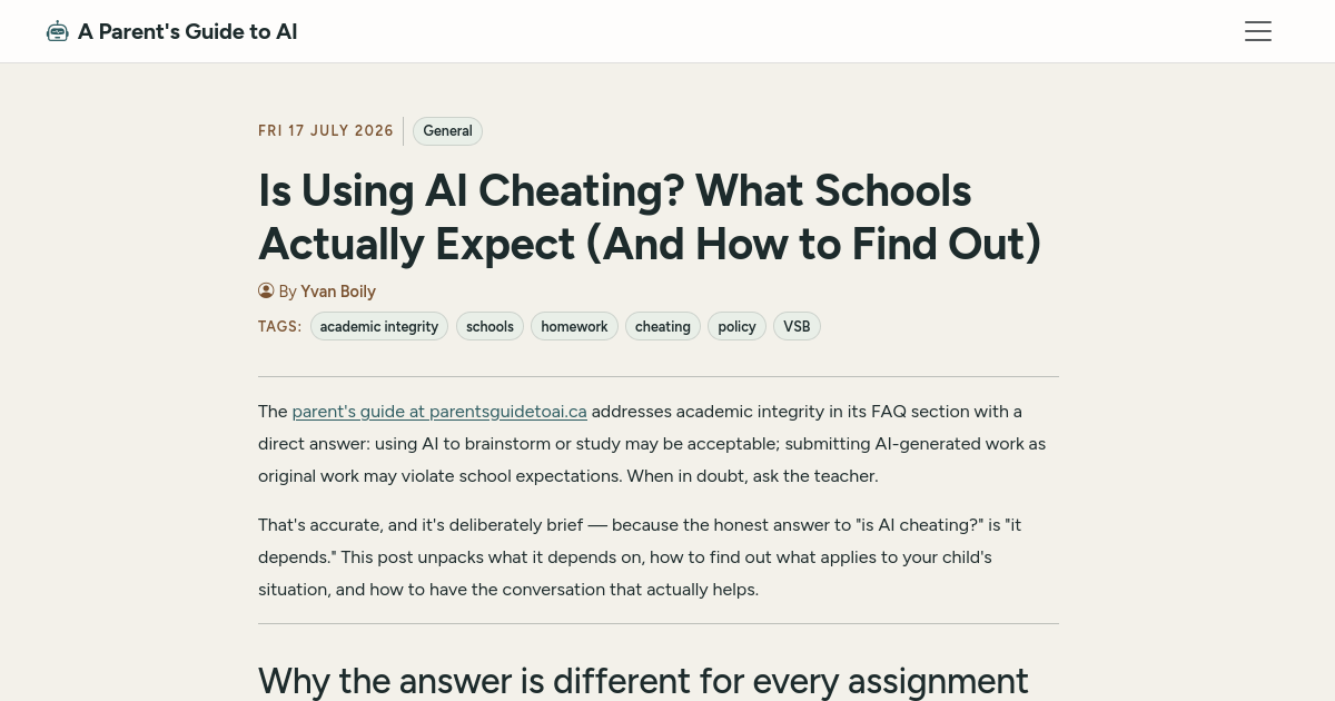 Is Using AI Cheating? What Schools Actually Expect (And How to Find Out)